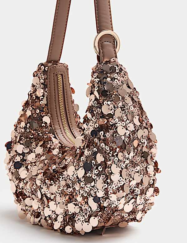 Sequin Top Handle Grab Bag - RO
