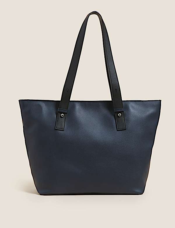 Faux Leather Tote Bag