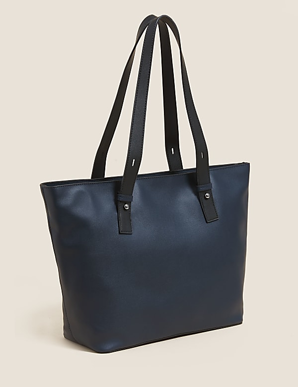 Faux Leather Tote Bag