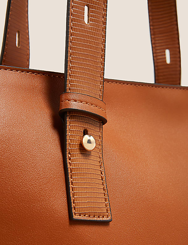 Faux Leather Tote Bag