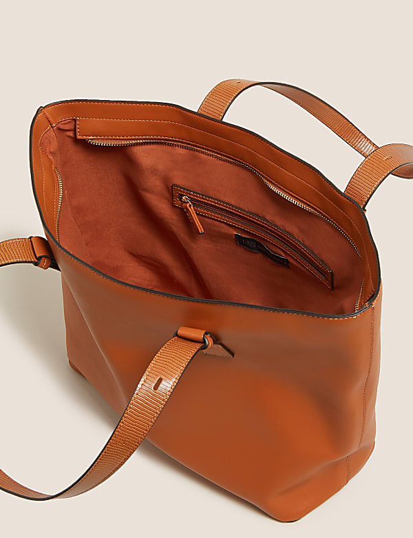 Faux Leather Tote Bag