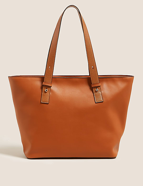 Faux Leather Tote Bag
