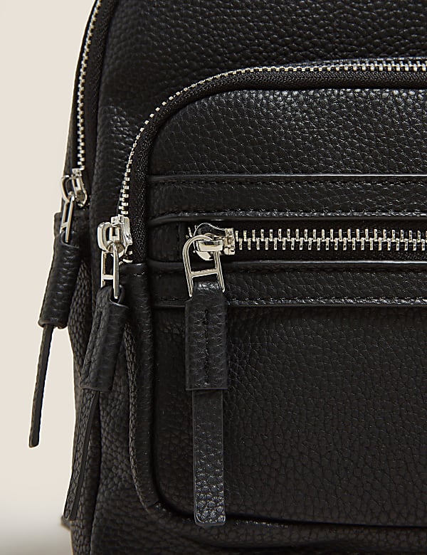 Faux Leather Mini Backpack