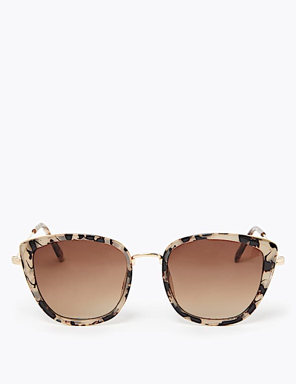 Angular Round Cat Eye Sunglasses