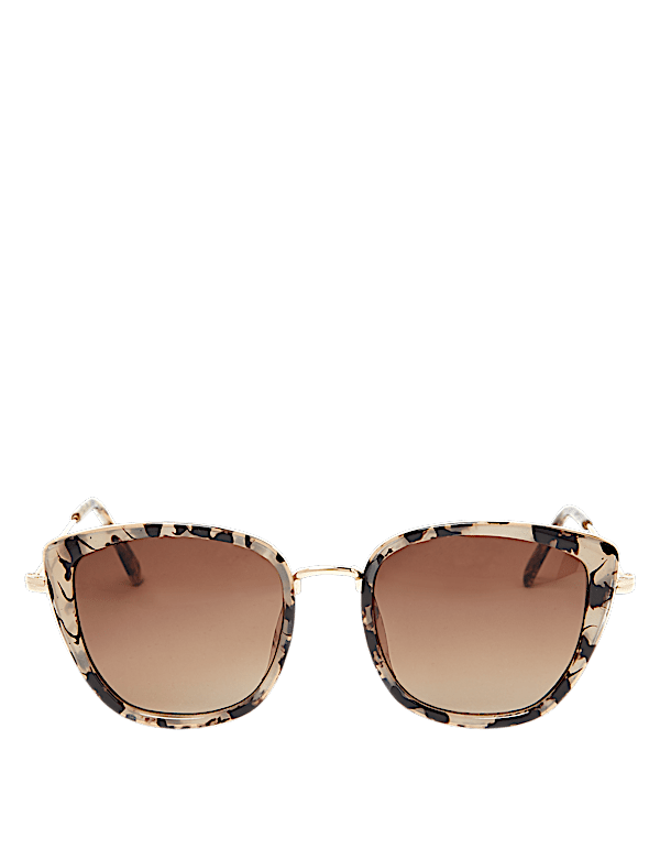 Angular Round Cat Eye Sunglasses