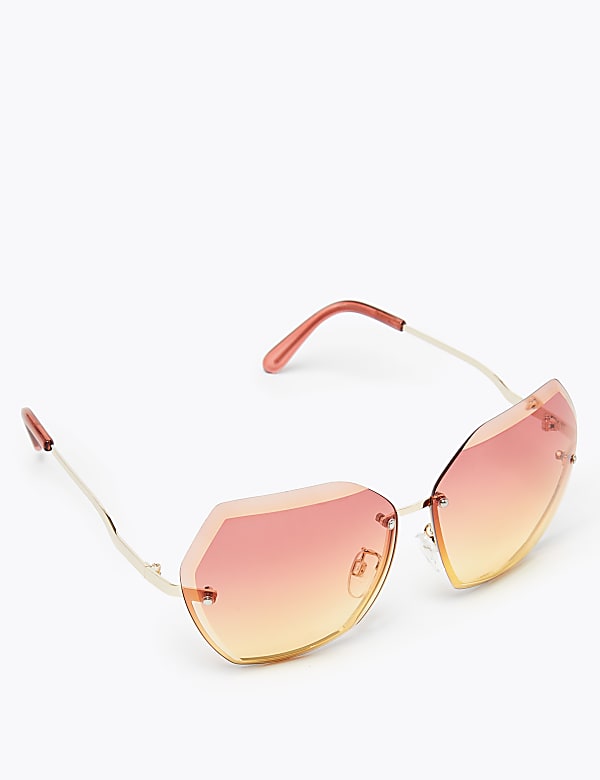 Rimless Oversized Sunglasses