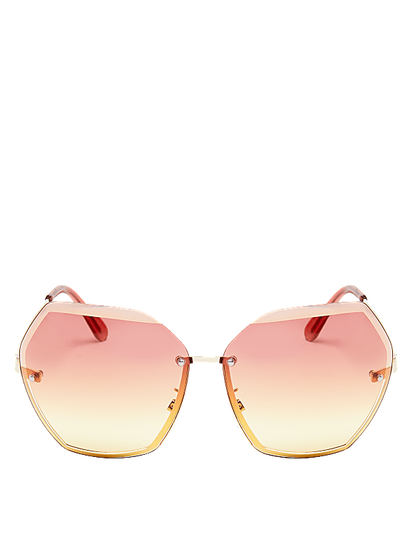 Rimless Oversized Sunglasses