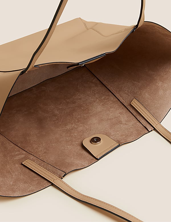 Faux Leather Tote Bag