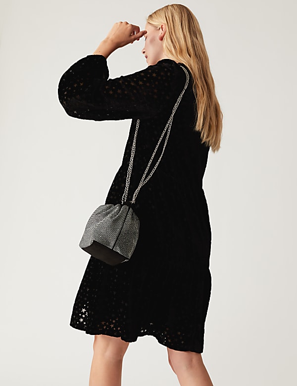 Faux Leather Drawstring Shoulder Bag