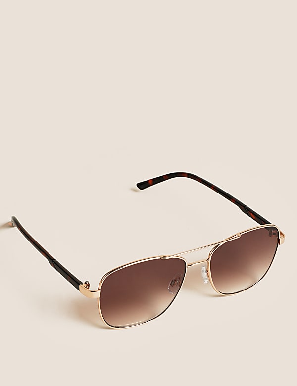 Angular Aviator Sunglasses