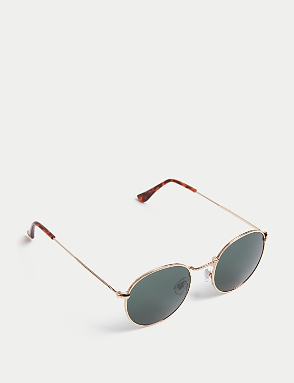Metal Round Sunglasses - HU