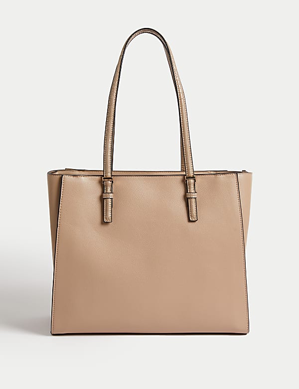 Faux Leather Tote Bag - EE