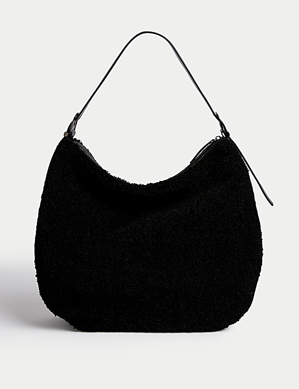 Borg Buckle Detail Shoulder Bag CREAM MIX Bags M S JE
