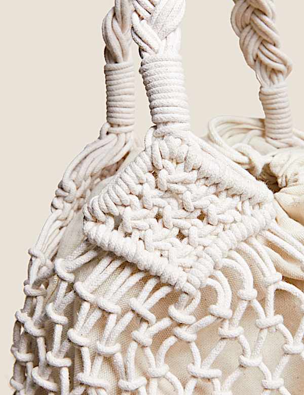 Cotton Rich Macram&eacute; Shoulder Bag