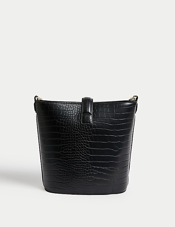 Buy Faux Leather Croc Effect Bucket Bag at Marks Spencer