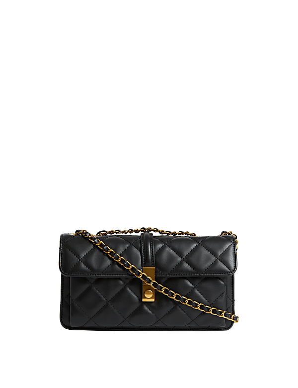 Quilted Chain Strap Cross Body Shoulder Bag