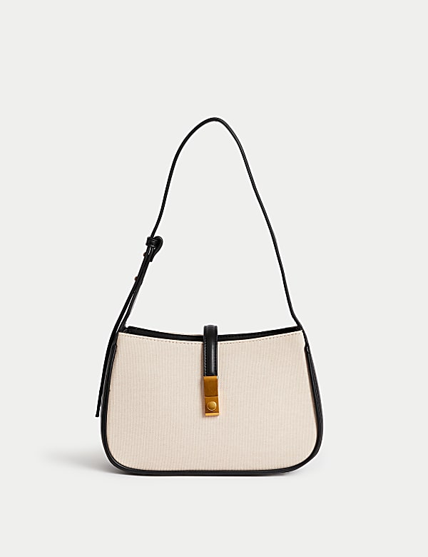 Lock Detail Shoulder Bag BLACK MIX Bags M S JE