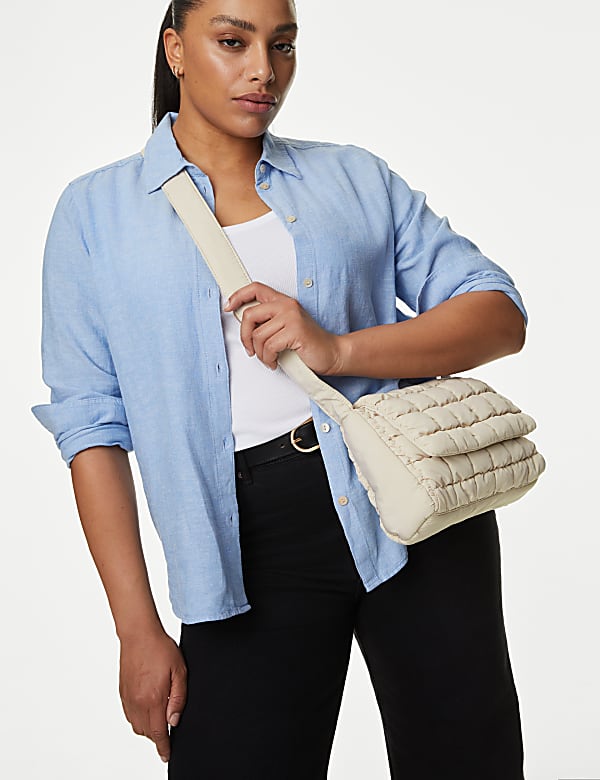 Black quilted crossbody purse online