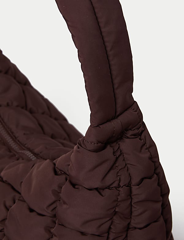 Tas Bahu Nilon Motif Lapisan Rajut - ID