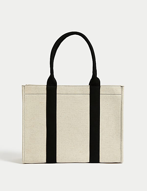Canvas Structured Tote Bag NATURAL Bags M S MV