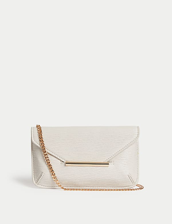 White clutch bag with strap new arrivals