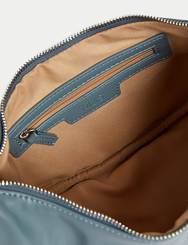 Faux Leather Sling Cross Body Bag