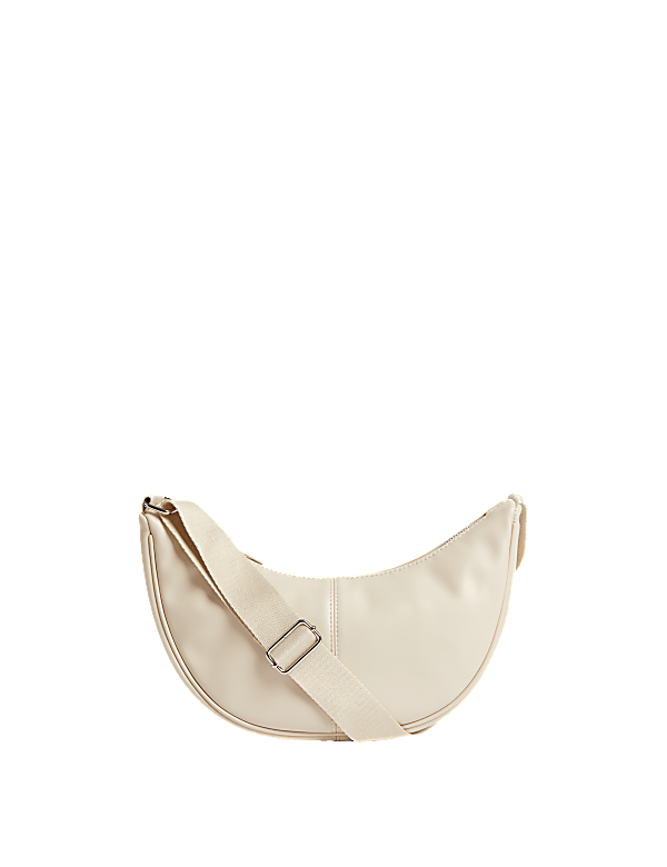 Faux Leather Sling Cross Body Bag