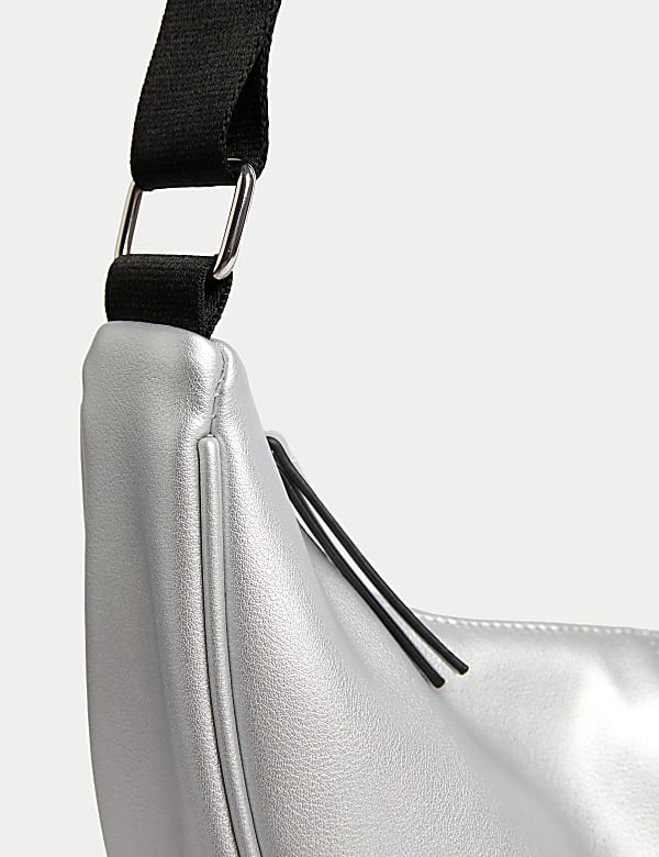 Faux Leather Sling Cross Body Bag