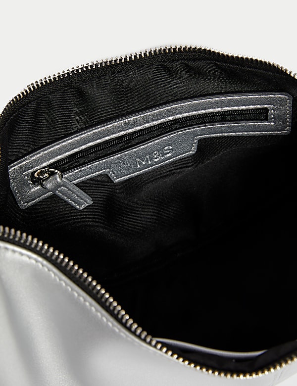 Faux Leather Sling Cross Body Bag