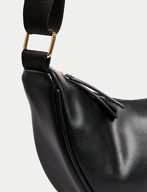Faux Leather Sling Cross Body Bag