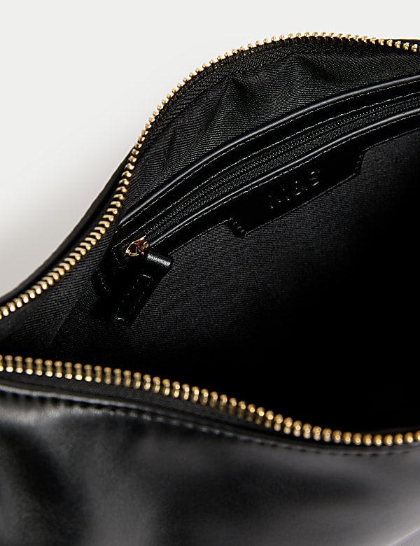 Faux Leather Sling Cross Body Bag