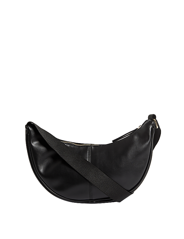 Faux Leather Sling Cross Body Bag