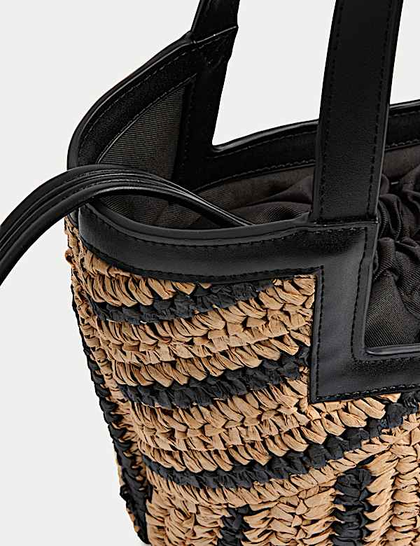 Straw Drawstring Tote Bag - US