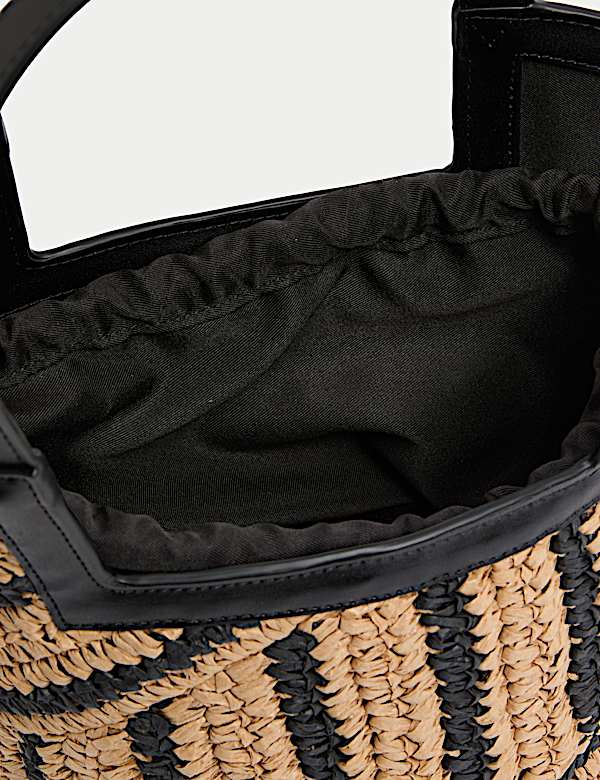 Straw Drawstring Tote Bag - US