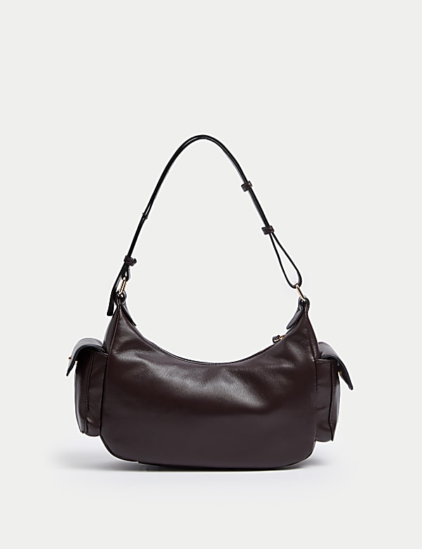 Faux Leather Utility Shoulder Bag - SK