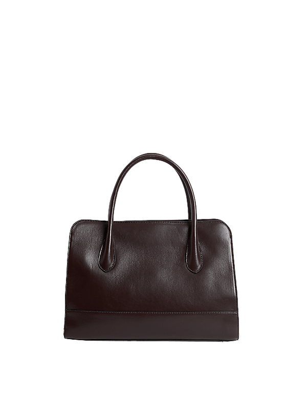 Faux Leather Briefcase Bag