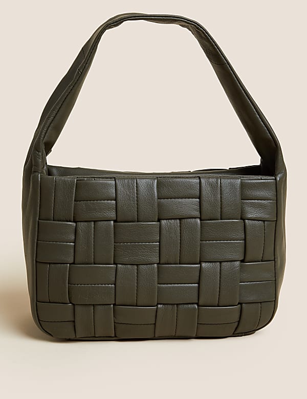 Leather Woven Shoulder Bag