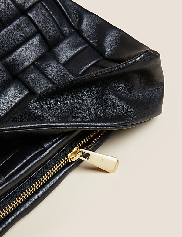 Leather Woven Shoulder Bag