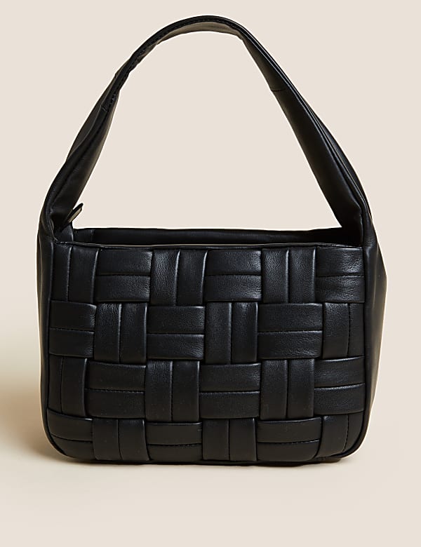 Leather Woven Shoulder Bag