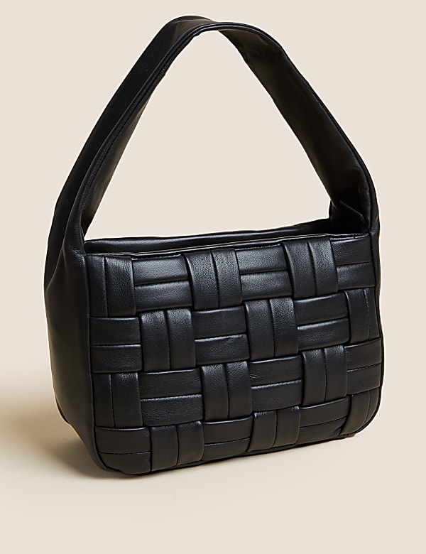Leather Woven Shoulder Bag