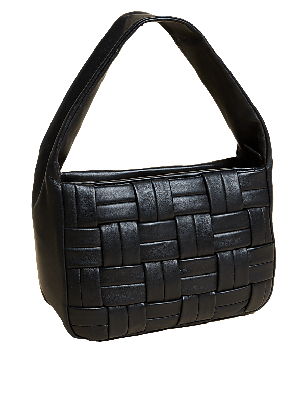 Leather Woven Shoulder Bag