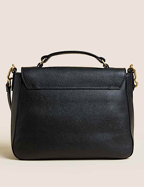 Leather Top Handle Cross Body Bag