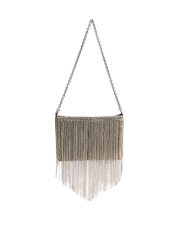 Diamante Fringed Shoulder Bag