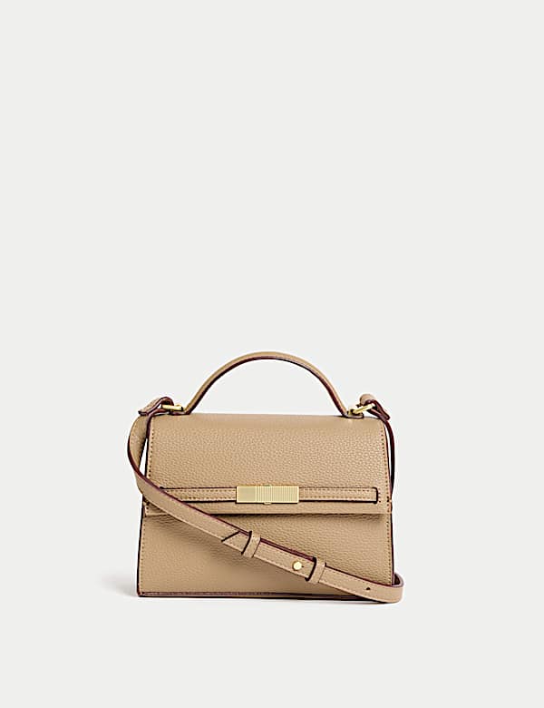 Faux Leather Cross Body Bag - KR