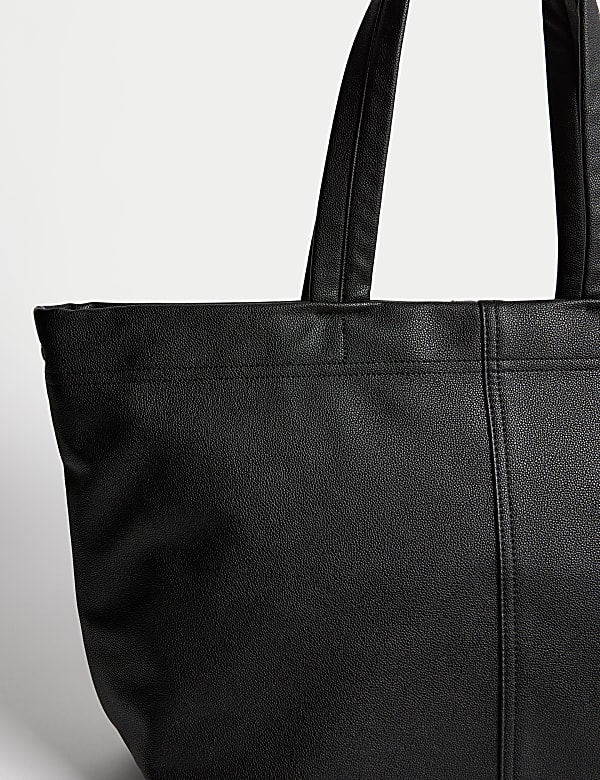 Faux Leather Tote Bag