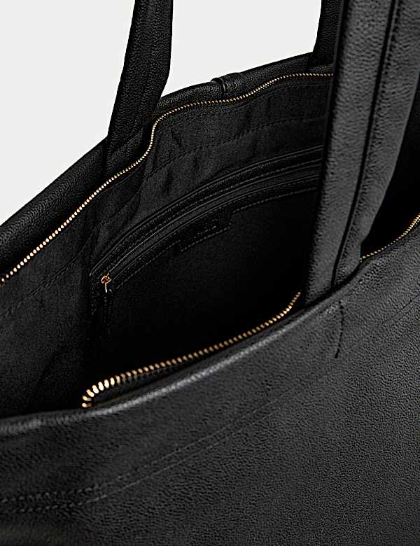 Faux Leather Tote Bag