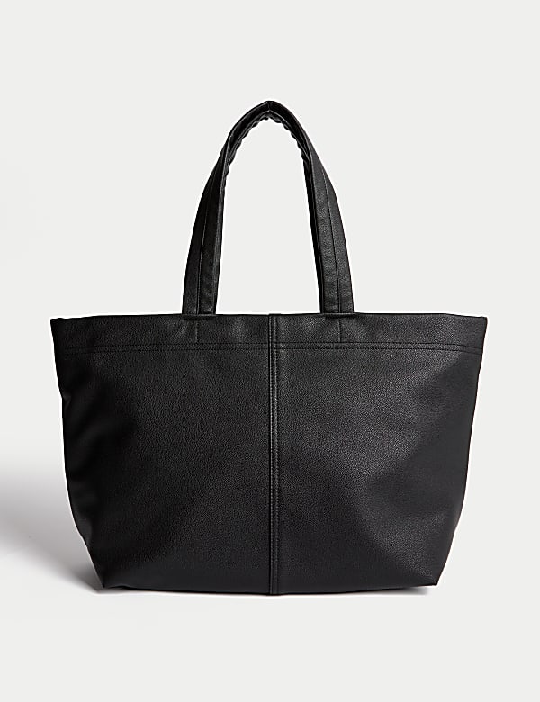 Faux Leather Tote Bag