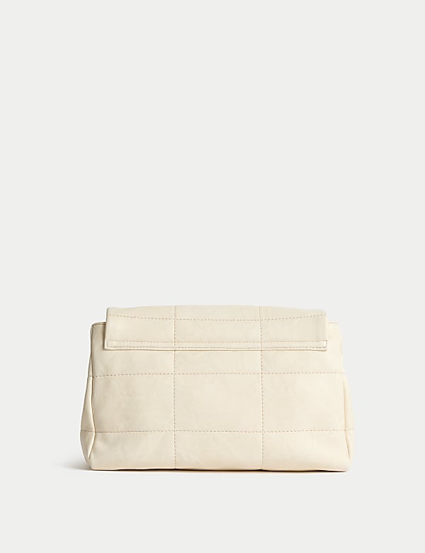 Faux Leather Quilted Shoulder Bag