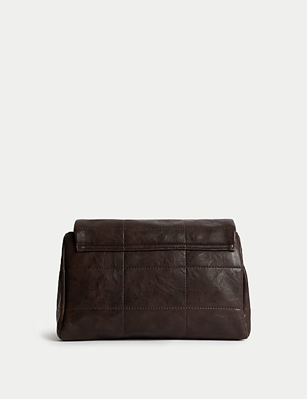 Faux Leather Quilted Shoulder Bag