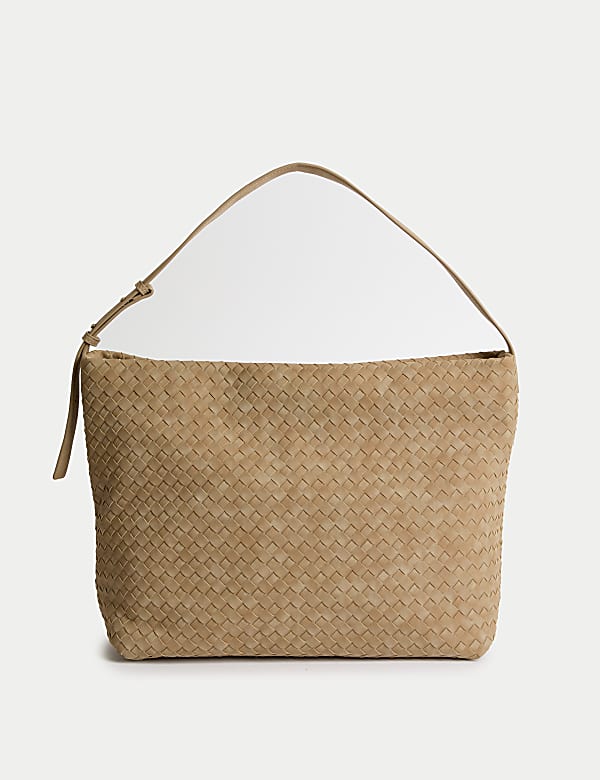 Faux Leather Woven Shoulder Strap - CH
